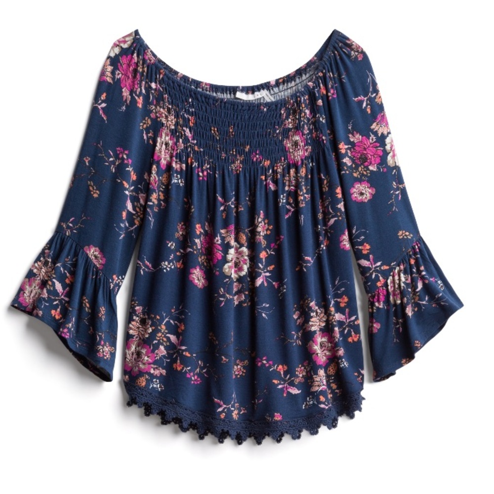 LUQ Juliet blouse with floral pattern